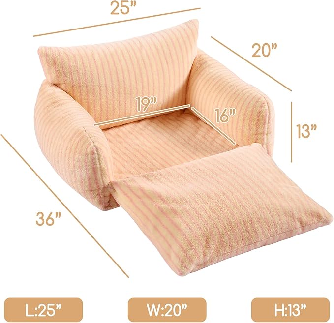 Hollypet Cat Bed Fluffy Plush Mutifuctional Double-Layer Soft Pet Couch Orthopedic Sofa Nest Beds
