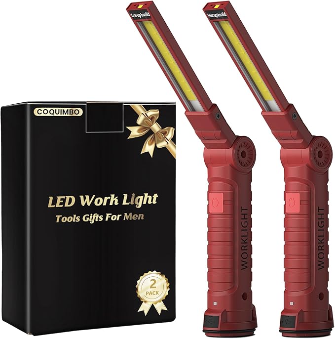 Coquimbo Tools Gifts for Men Dad Husband, Rechargeable LED Work Light Grill Accessories Magnetic