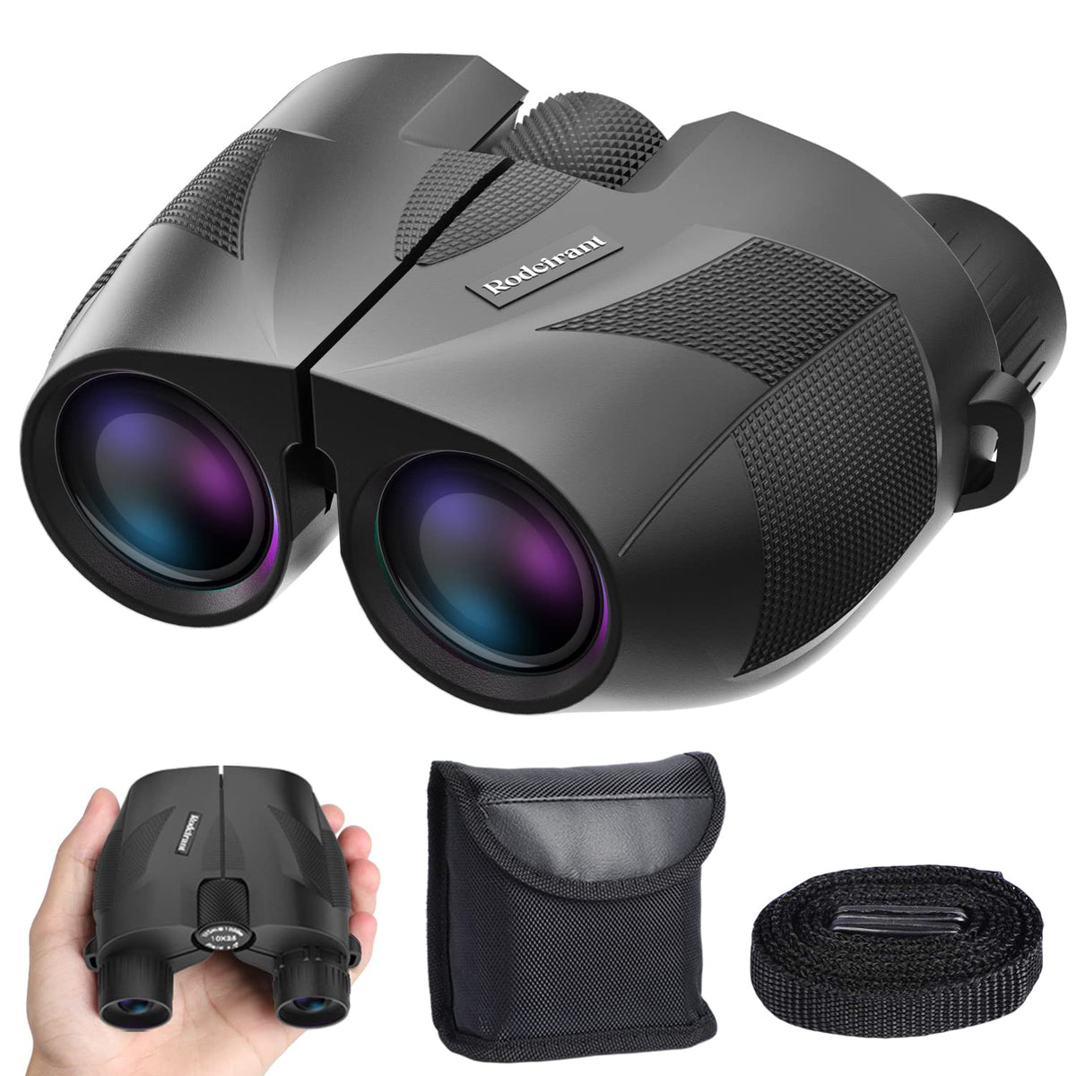20x25 Compact Binoculars for Adults,High Powered Large Eyepiece Waterproof Binoculars,Easy Focus