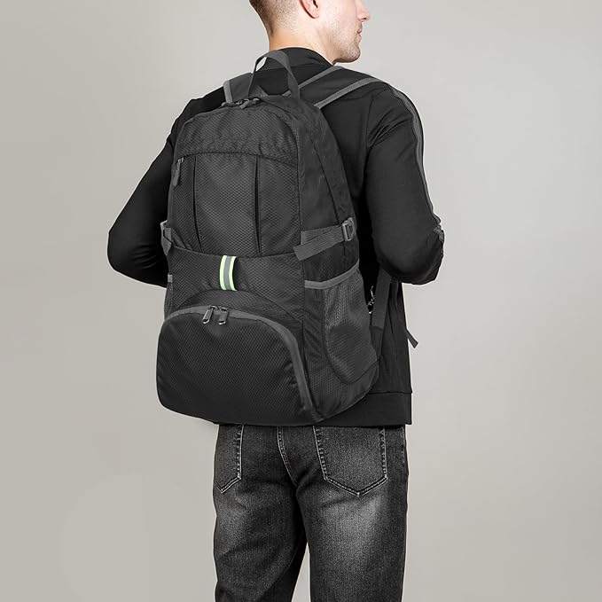 Yaopeing Lightweight Backpack,25L Foldable Hiking Packable,Water Resistant Travel Outdoor Shoulder