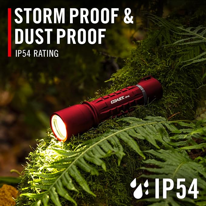 Coast XP11R 2600 Lumen USB-C Rechargeable LED Flashlight with Slide Focus®?¯and Pure Beam® Focusing