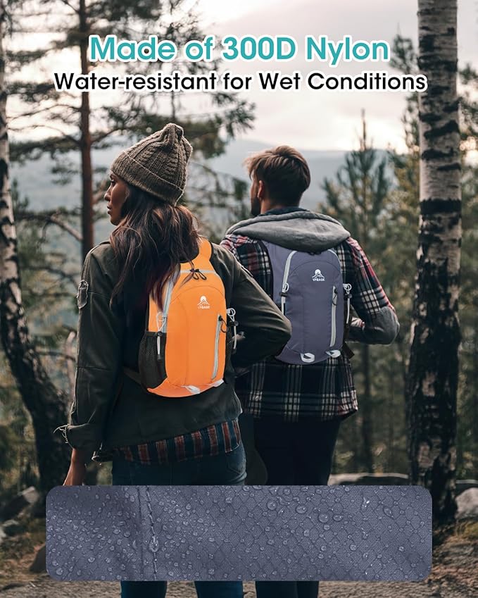 Small Hiking Backpack with Front Phone Holder, Packable Back pack with Chest and Waist Strap