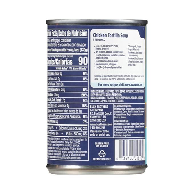 Bush's Best Baked Beans, Pinto Perfect Pair, 3 Pinto (16 Oz), 3 Cannellini (15.5 Oz), (Variety Pack)