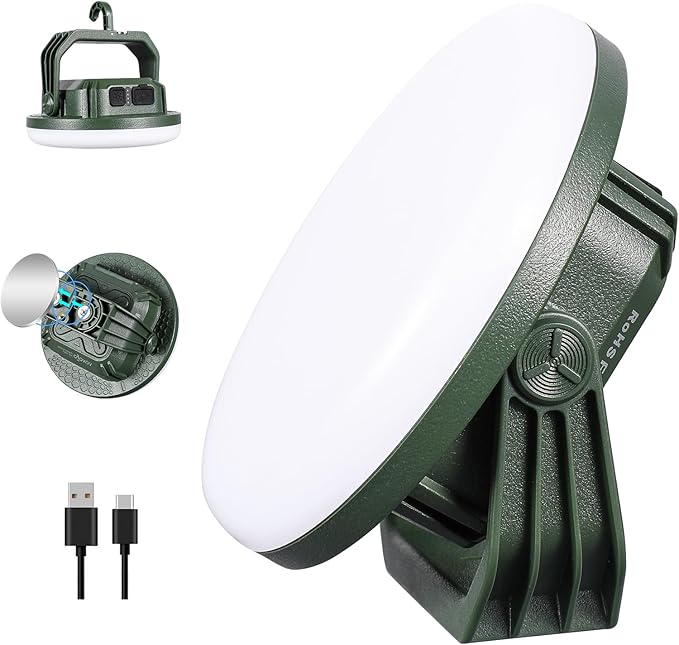 VAVOFO 30W LED Camping Lantern Rechargeable, 124 LED with 3 Lighting Modes, 3000LM, 7200mAh