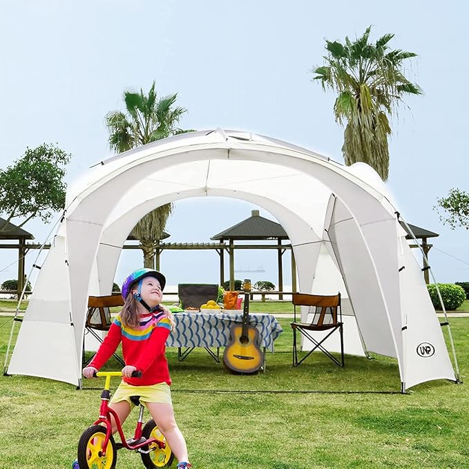 UNP Easy Beach Tent Pop Up Canopy UPF50+ Tent with Side Wall, Ground Pegs, and Stability Poles, Sun