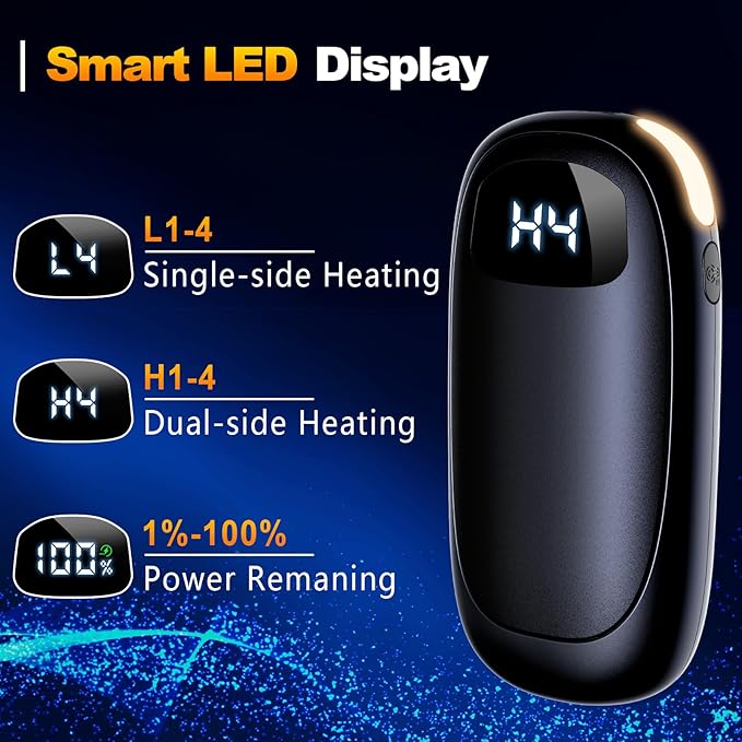 Hand Warmers Rechargeable - Electric Hand Warmers, Max 20 Hrs Warmth 4 Levels Heat Up to 131??