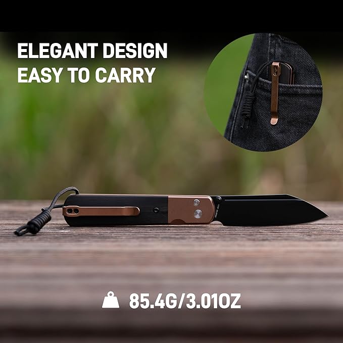 ARTISANCUTLERY Holm Folding Pocket Knife, Folding Knife with 3.10'' AR-RPM9 Steel, Handle with Rose