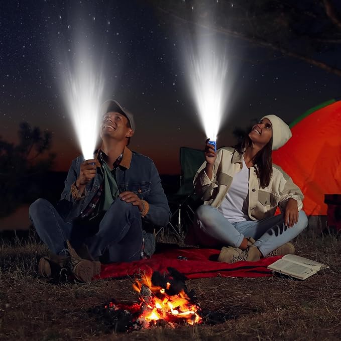 Mudder 24 Pieces Hand Crank Flashlight with LED Self Powered Charging Torch Dynamo for Camping