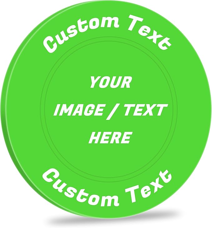100 Custom Plastic Chips,Personalized Your Own Photo/Text/Logo on a Chip Double Sided Printing,Good