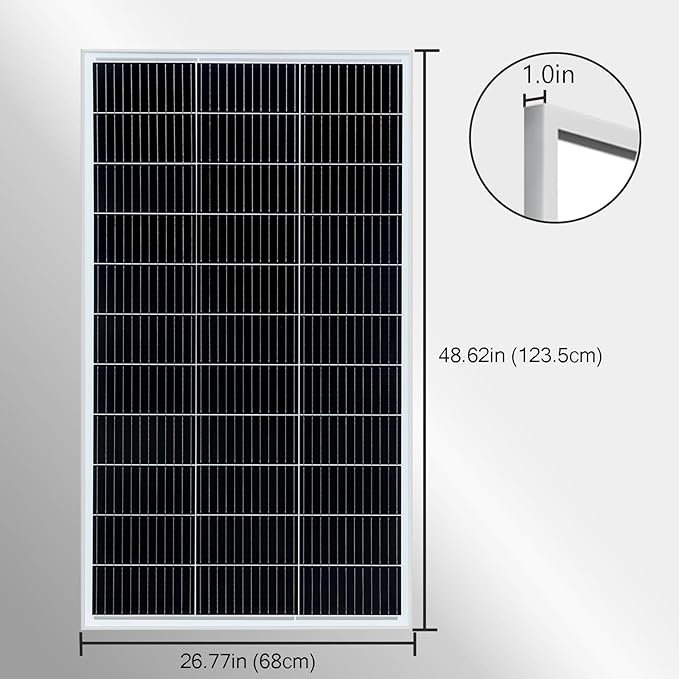 Solar Panel 300W 12V/24V, 2pcs 150W High-Efficiency Monocrystalline PV Module Power for Battery