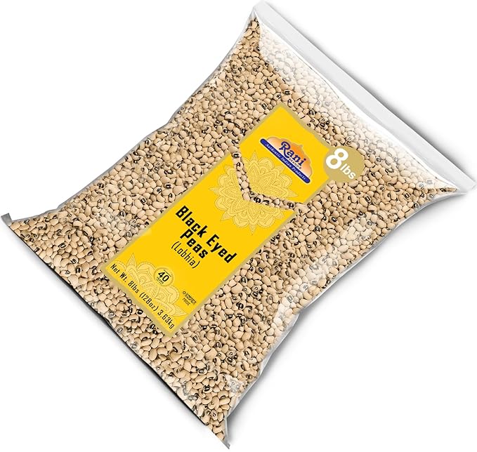 Rani Black Eyed Peas, Dried Cowpeas (Lobhia) 128oz (8lbs) 3.63kg Bulk ~ All Natural | Vegan |