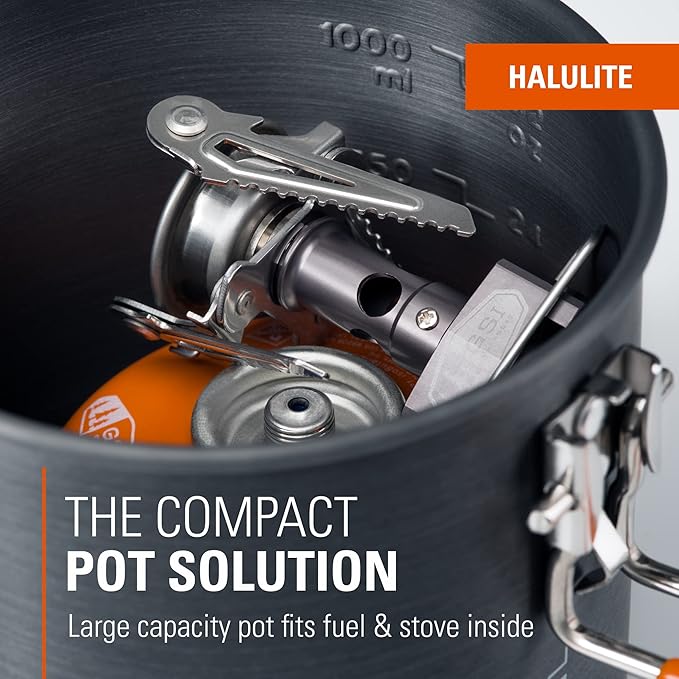 GSI Outdoors Halulite Boiler Ultralight Hard-Anodized Pot with Folding Handle, Fast-Heating Camping