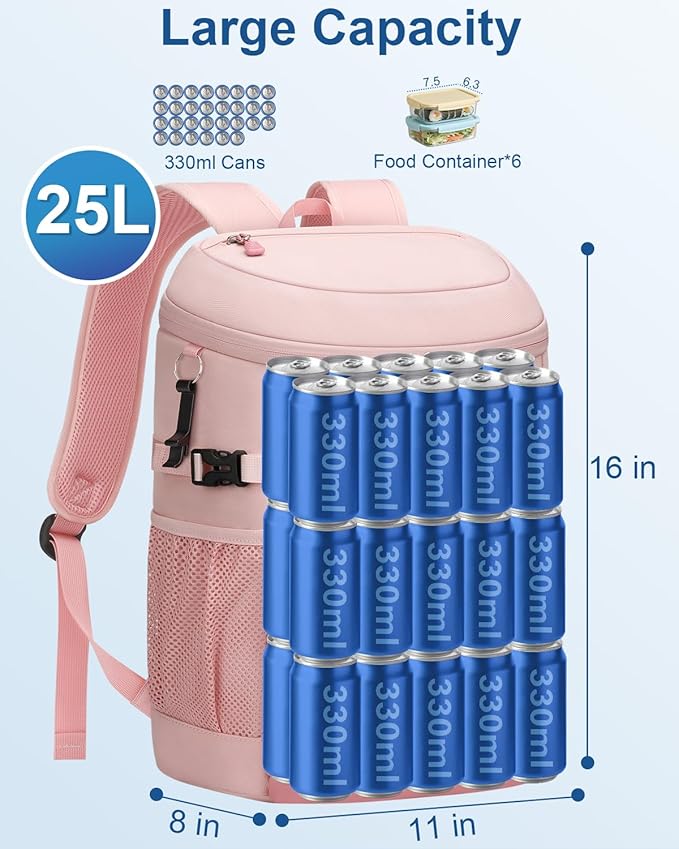 Cooler Backpack Insulated Waterproof,30 Cans Backpack Coolers Leakproof Lunch Backpack for Men