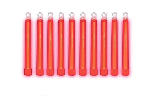Cyalume - 9-08002 SnapLight Red Light Sticks ??6 Inch Industrial Grade, Ultra Bright Glow Sticks