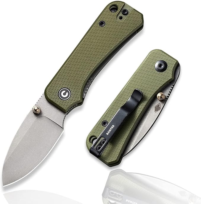 CIVIVI Baby Banter Pocket Folding Knife for EDC, 2.34" Blade Small Knife with Titanium Thumb Stud