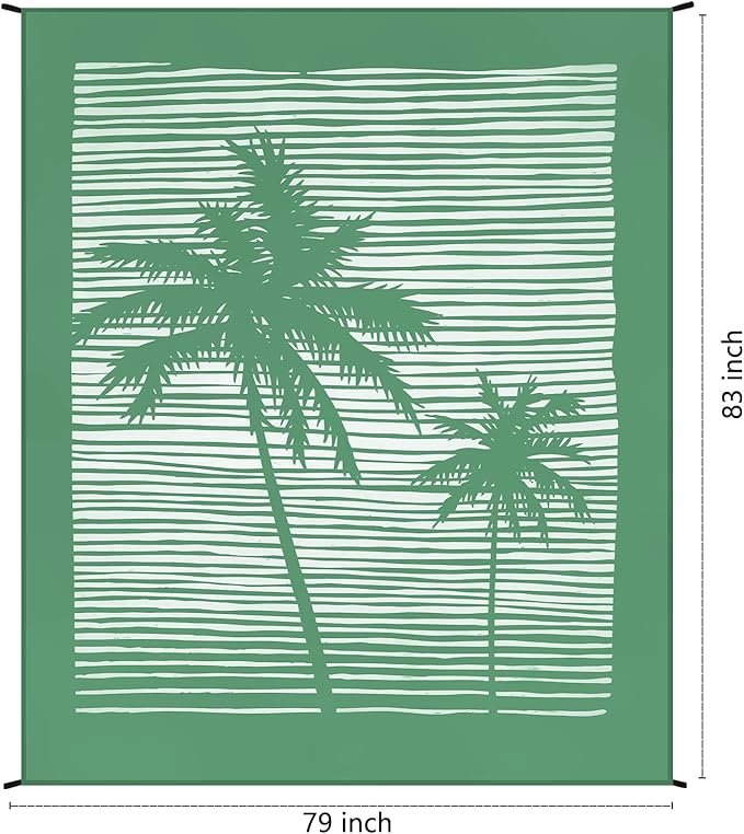 Beach Blanket Waterproof Sandproof Beach Mat 79" X 83"/10'x9'for 2-8 Adults Quick Drying Outdoor