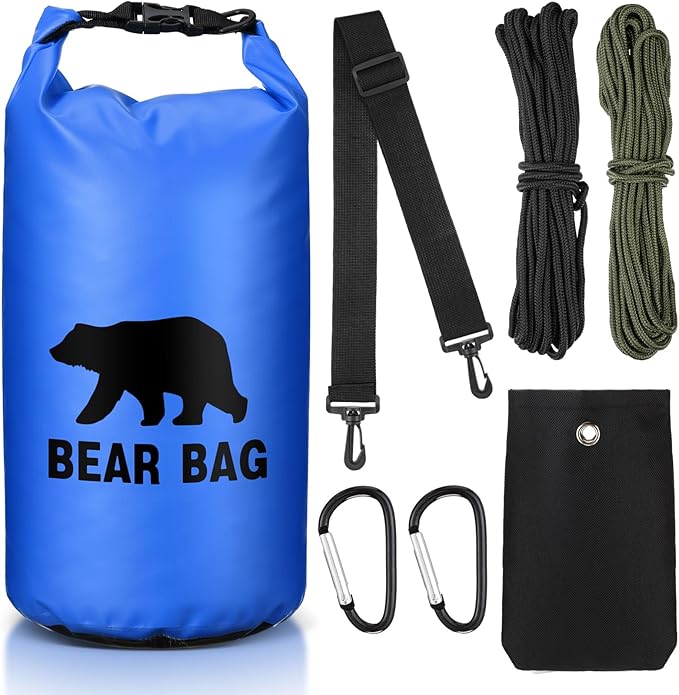 1 Set Bear Food Bag for Camping Ultralight Food Hanging System Includes Waterproof Bear Bag, Nylon