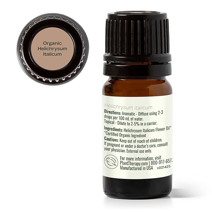 Plant Therapy Organic Helichrysum Italicum Essential Oil 100% Pure, USDA Certified Organic