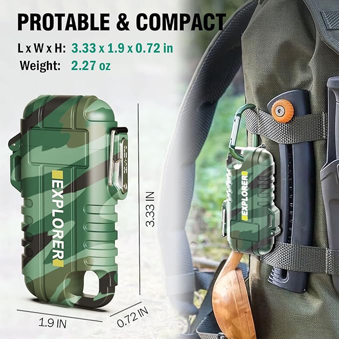 Waterproof Electric Lighter with 360°Flexible Long Neck, Outdoor Windproof Arc Lighter USB