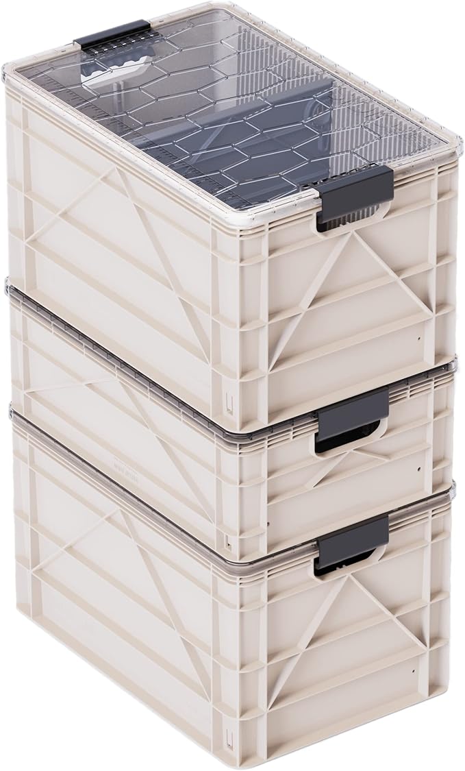 SIDIO CRATE Starter Pack - Two Full Size and One Half Size SidioCrate, Stackable Outdoor Organizer