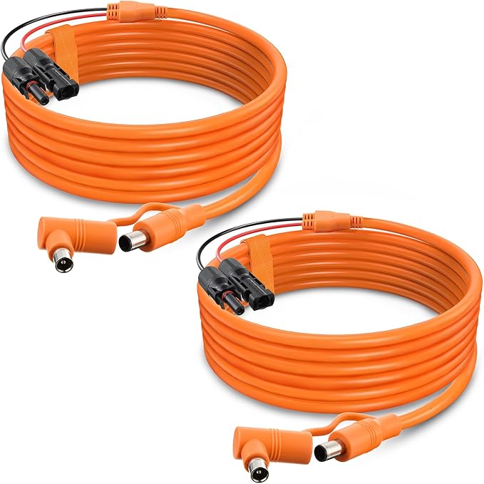 Tellingyou Solar Connector to DC 8mm Adapter Cable, 8.2 ft Solar Panel Cable with DC8020/7909
