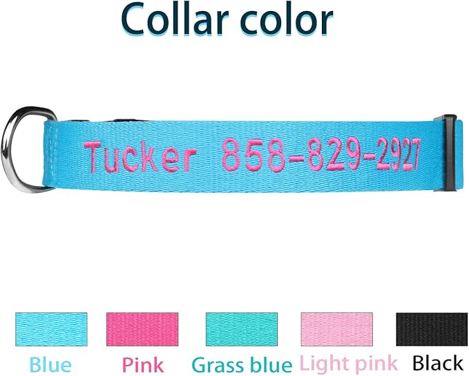 FlowerTown Personalized Dog Collar with Embroidered Name and Phone Number, Custom Dog ID Collars 4