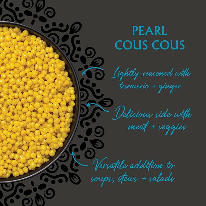 Mina Saffron Rice, Festive Rice, Pearl Couscous, Variety Pack of 6, Ready to Eat, Microwavable