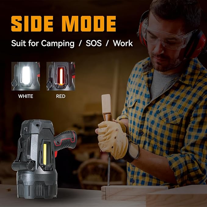 Durapower Rechargeable Spotlight, 1500 Lumens LED Spotlight Flashlight, Waterproof Handheld Spot