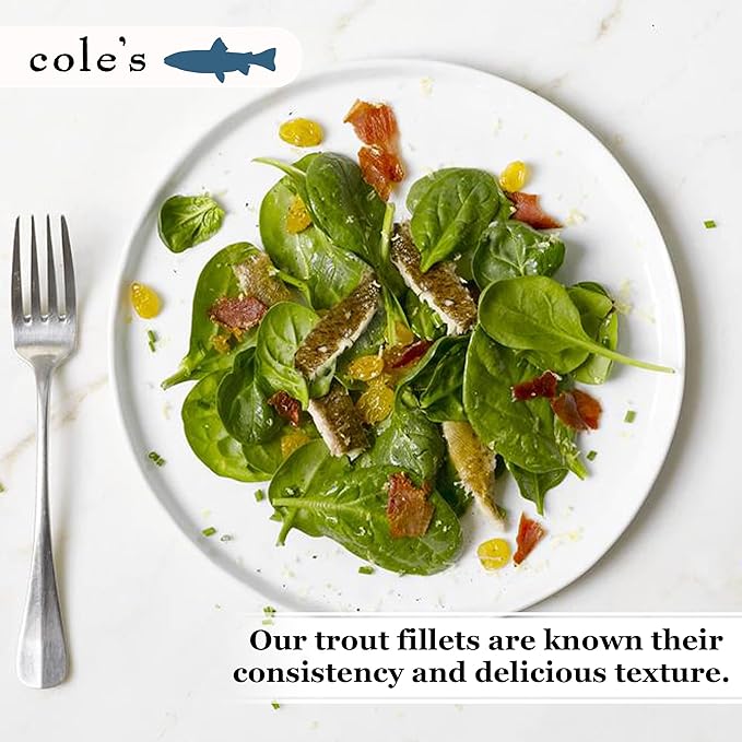 COLE?™S - Smoked Trout Fillet with Extra Virgin Olive Oil | 3.2oz Hand-Packed Canned Fish | High in