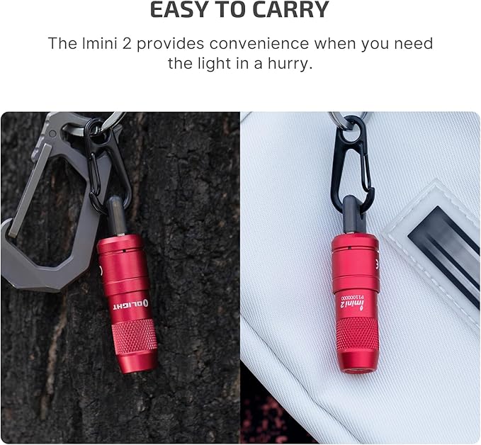 OLIGHT IMINI 2 EDC Rechargeable Keychain Flashlight, 50 Lumens Compact and Portable Mini LED
