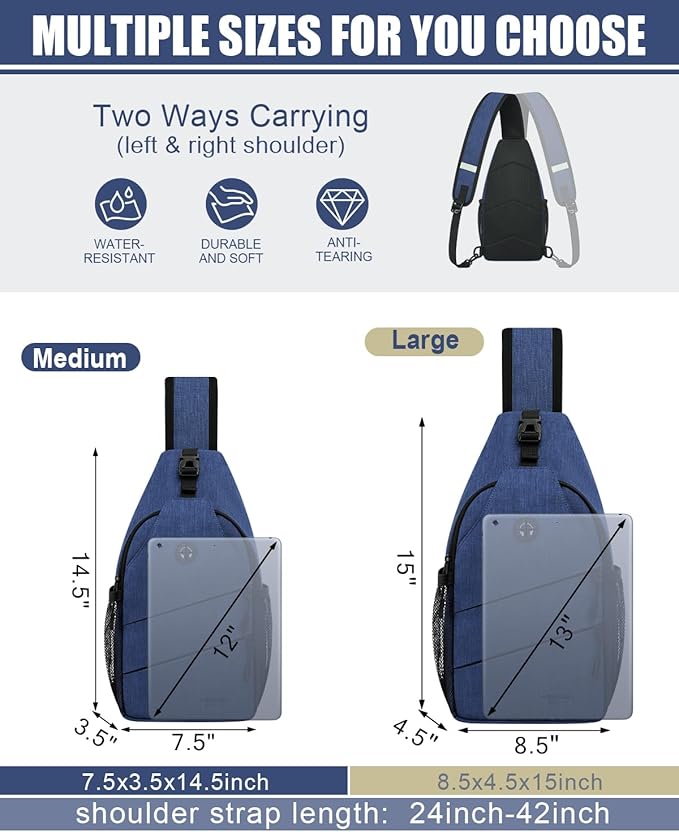Crossbody Bags for Women Men Trendy Sling Bag Bakpack Casual Chest Bag with Convertible Shoulder