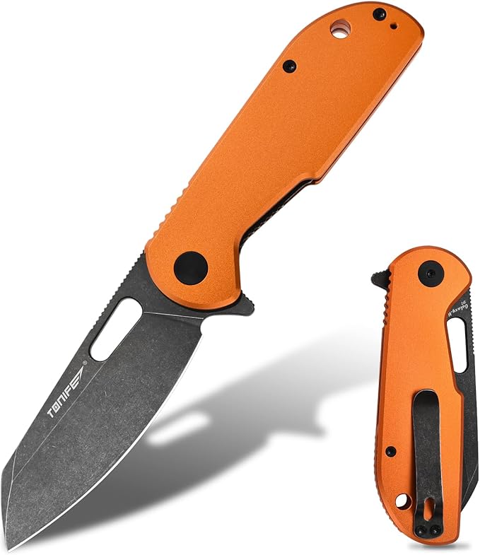TONIFE Galaxy Mini Folding Knife with D2 Steel Blade and Aluminum Handle, EDC Pocket Tool for