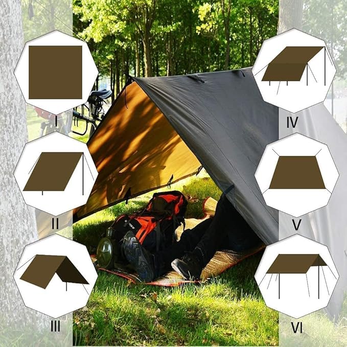 KALINCO Tent Tarp, Picnic Mat Camping Tarp Tent Hammock Tarp, pu Waterproof Camping tarp Tent Rain