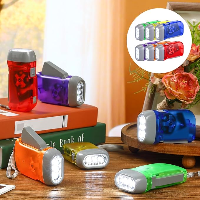 Treela 36 Pcs Hand Crank Flashlights Operation Christmas Bulk Items Squeeze Flashlight No Battery