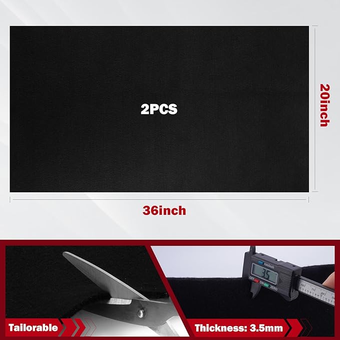 kanhiro Carbon Felt Welding Blanket Fireproof - 2 Packs 20" X 36" Heat Resistant Fabric 1800°F High