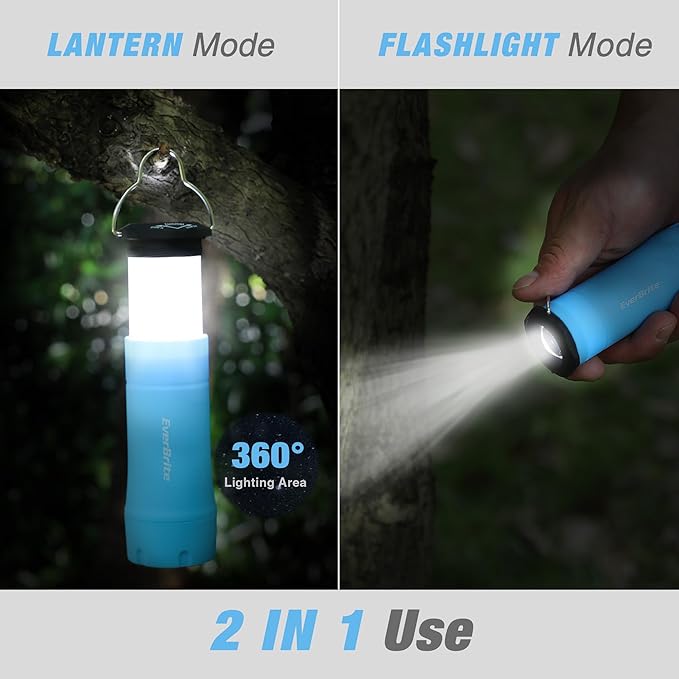 EverBrite 2-in-1 Mini Lanterns and Flashlights, Zoomable Flashlight Lantern Combo with 3 Modes
