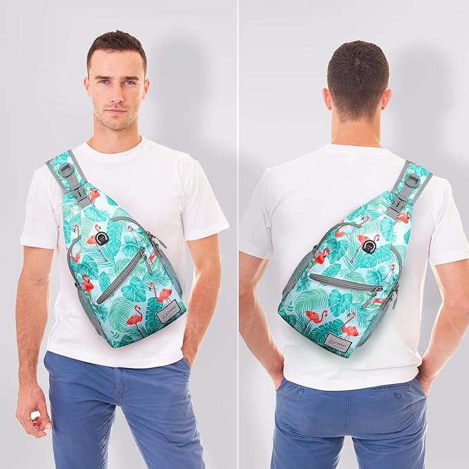 ZOMAKE Sling Bag,Small Crossbody Sling Backpack,Water Resistant Shoulder Daypack for Travel,Anti