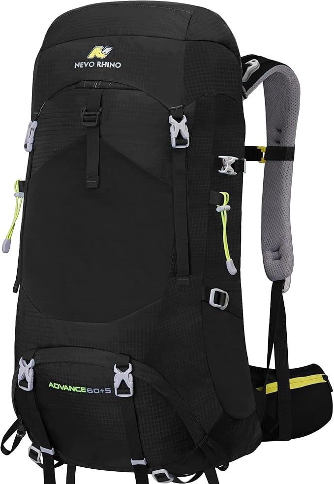 N NEVO RHINO Internal Frame Hiking Backpack 50/60/65/70/80L, Mountain Climbing Camping Backpack