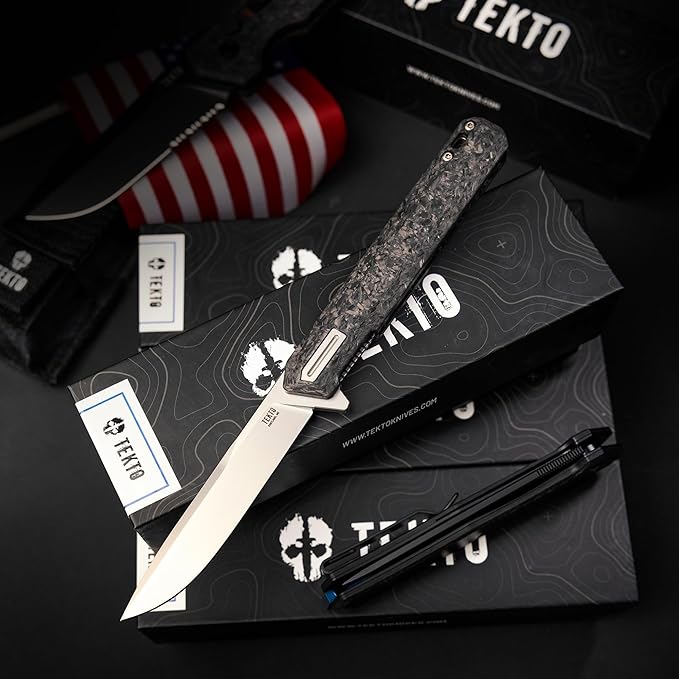 F2 Bravo Folding Knife Pocket - D2 Steel Blade, Ceramic Ball Bearings - EDC - Snap, Swift Flip