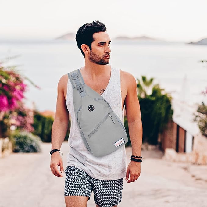 ZOMAKE Sling Bag,Small Crossbody Sling Backpack,Water Resistant Shoulder Daypack for Travel,Anti