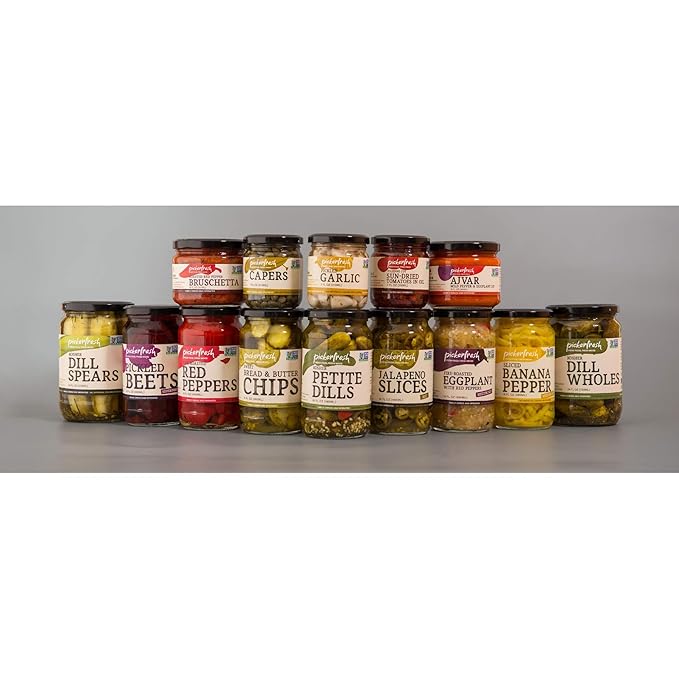 Pickerfresh Pickled Garlic | Gourmet Garlic Cloves | Simple Ingredients | Non-GMO, Gluten Free & No