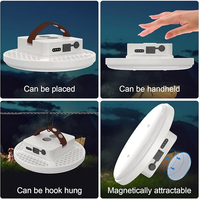 Tent Light Rechargeable Hanging Flashlight Ultra Bright Led Camping Lantern with Waterproof