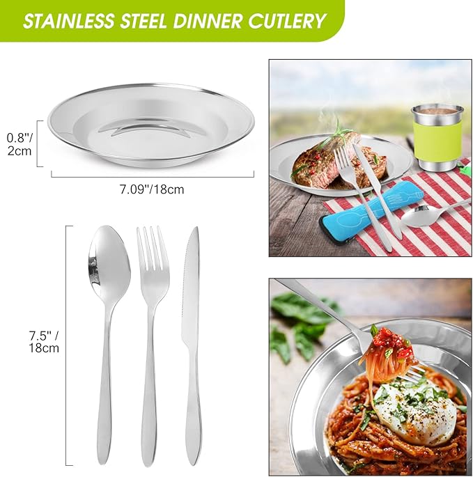 Odoland 39pcs Camping Cookware Mess Kit, Non-Stick Large Size Hanging Pot Pan Kettle with Base