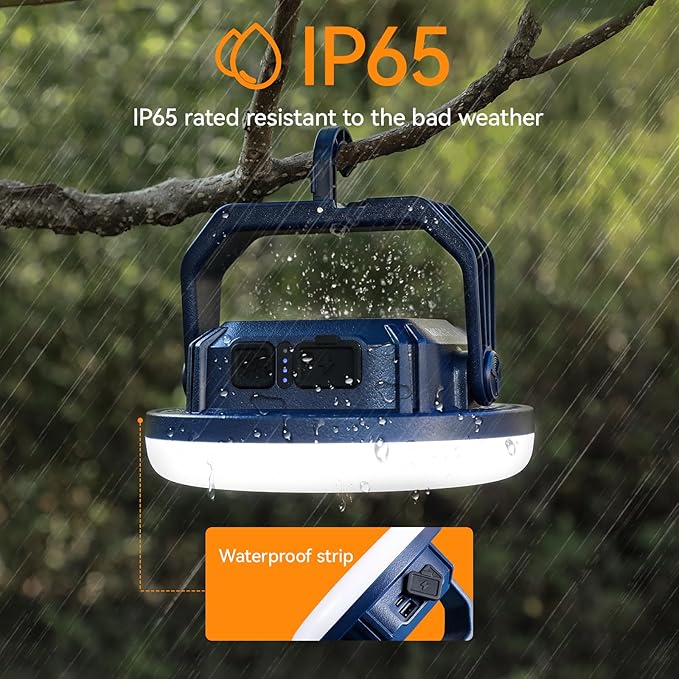 VAVOFO 30W LED Camping Lantern Rechargeable, 3000LM,124 LED with 3 Lighting Modes, 7200mAh Portable