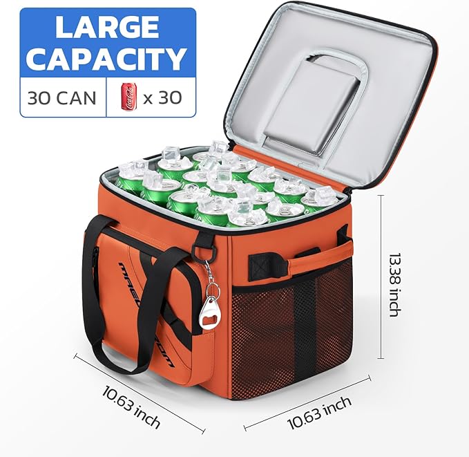 Maelstrom Cooler Bag, 30 Cans Beach Cooler, Large Leakproof Insulated Soft Cooler with Bottle