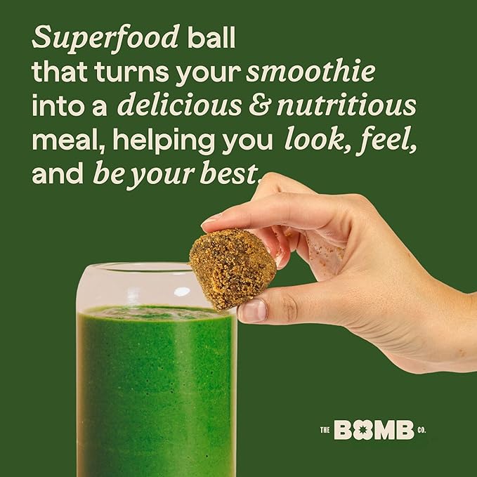 The Bomb Co. Blender Bomb, Glow Getter, Superfood Smoothie Supplement, Smoothie Mix with Flax