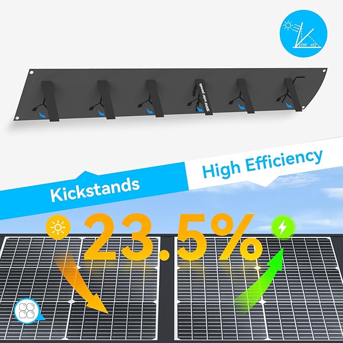 Ecosonique 300W Portable Solar Panel for Most Power Stations, Foldable & Lightweight Solar Suitcase