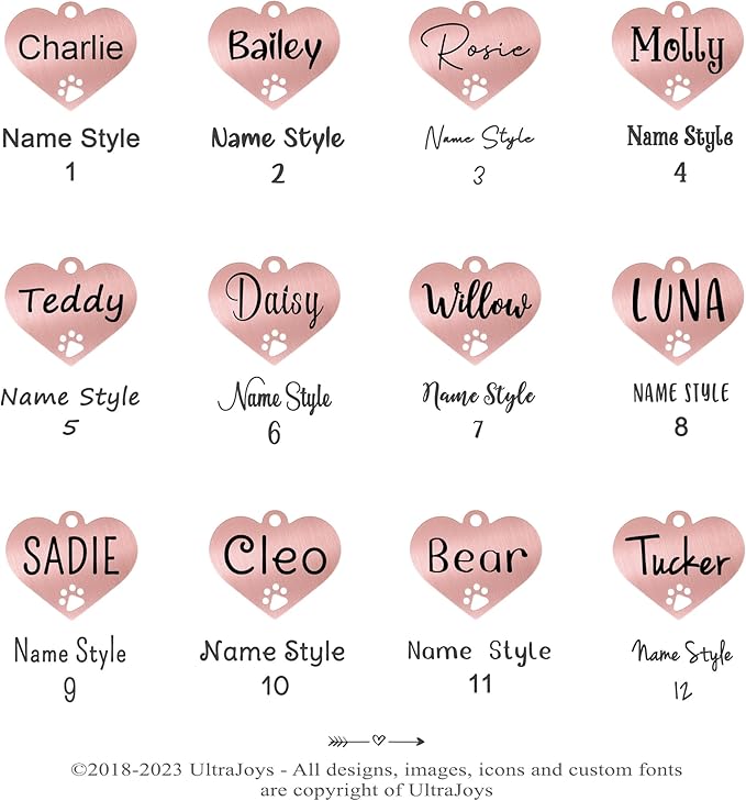 Ultra Joys Dog Tags Personalized for Pets - Hollow Paw Custom Pet ID Tag - Engraved Dog Tag for