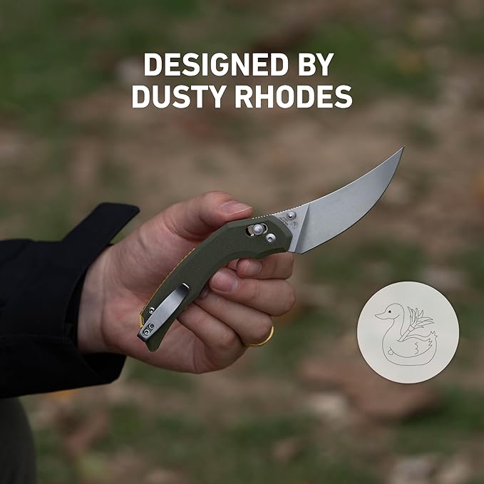 CJRB Nanner Pocket Knife with 3.23" AR-RPM9 Steel Blade, Pocket Knife with G10 Handle for Men