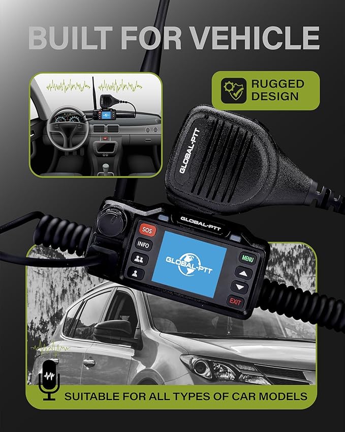 2-Pack Push-to-Talk Over Cellular (PoC) Mobile Radios with GPS SOS - 4G LTE Nationwide PTT